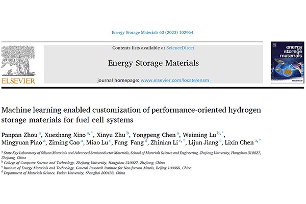 Machine Learning accelerates the creation of hydrogen storage materials and helps solid-state hydrogen power generation